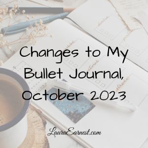 Changes to My Bullet Journal, Oct 2023