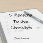5 Reasons To Use Checklists